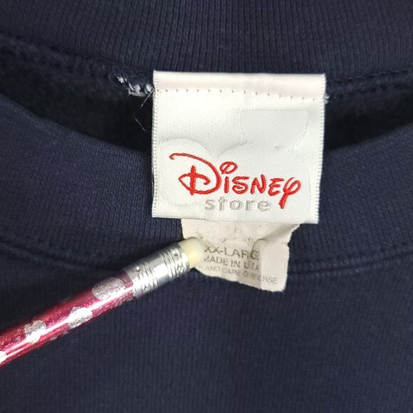 Tinker Bell Tink Graphic Sweatshirt Women's XXL Navy Disney Store Distressed USA - Picture 5 of 12